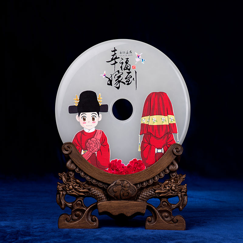 玉平安扣-結(jié)婚紀念品-圖案及l(fā)ogo可任意定制